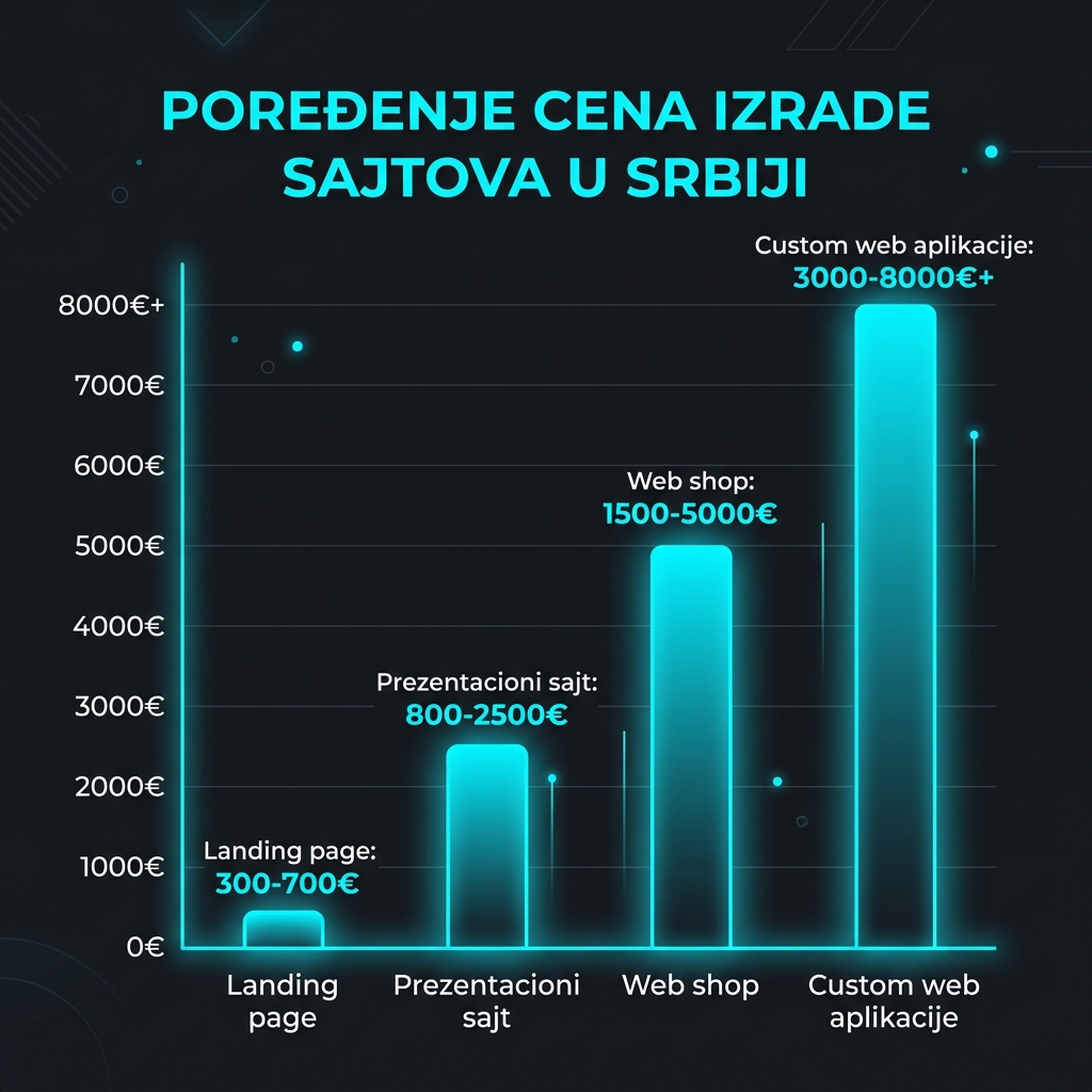 Pregled i raspon cena izrade sajta u Srbiji u 2026. godini